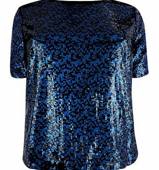 Exclusives Inspire Blue Sequin T-Shirt 3235028
