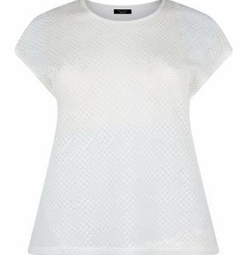 Exclusives Inspire Cream Diamond Lace Front T-Shirt 3282761