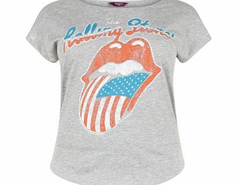 Exclusives Inspire Grey Rolling Stones T-Shirt 3322218