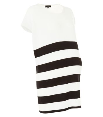 Exclusives Maternity White Knitted Stripe T-Shirt 3194696