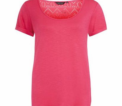 Exclusives Pink Aztec Lace Back T-Shirt 3015718