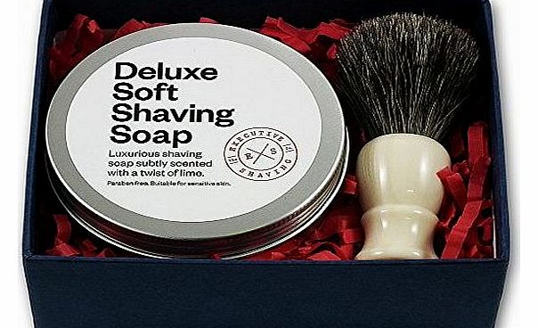 Deluxe Shaving Soap and Mixed Badger Hair Shaving Brush Gift Set