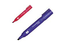 EXP chisel tip permanent marker with blue ink,