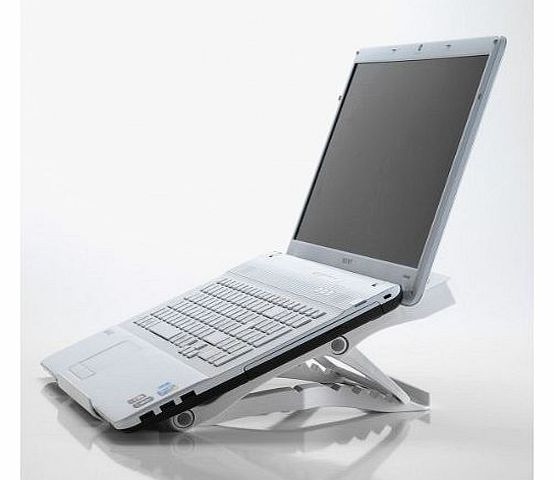 Exponent Ergo Laptop Stand Portable Adjustable Height White