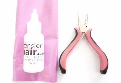 Extension Hair Bond Glue Removal Remover Fluid 50ml Remy for Remy Hair Extensions Glue Bonds for Pre bonded glue gun hot fusion plus removal plier