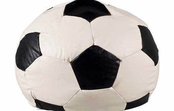 Extra Large Black and White Football Beanbag