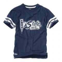 Extreme State Mens Extreme State Stripe Sleeve Tee Dark Blue