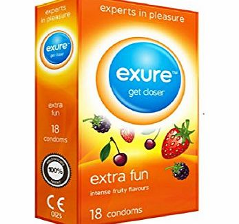 Exure Handy 18 x Flavoured Lubricated Rubber Latex Condoms