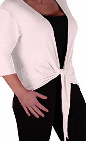 Eye Catch EyeCatch - Rivera Mid Length Womens Shrug Wrap Cardi White Size 18