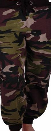 EyeCatch - Womens Casual Military Army Camouflage Sports Gym Joggers Jogging Ladies Tracksuit Bottoms Medium