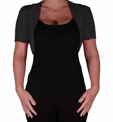 Eye Catch EyeCatchKnitwear - Erin One Size Bolero Knit Shrug Black