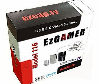 EZCAP.TV 116 EzGAMER USB 2.0 Game Capture Device. Capture gaming footage live. Supports Xbox 360, PS3, Wii, any console with AV composite output. Play in Standard Definition on your TV (not HD) record