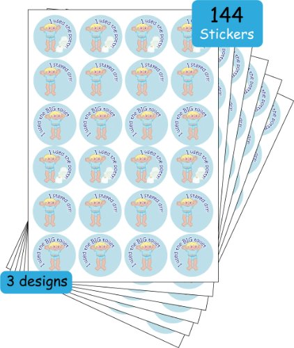 EzStickers 144 Potty Training Stickers for Boys