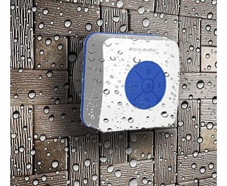 AquaAudio Cube - Mini Ultra Portable Waterproof Bluetooth Wireless Stereo Speakers with Suction Cup for Showers, Bathroom, Pool, Boat, Car, Beach, Outdoor etc. | For All Devices with Bluetooth Capabil