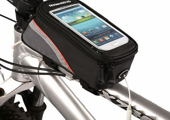 F-Dorla Universal Cycling Bike Bicycle Frame Pannier Front Top Tube Bag for iPhone 6 4.7`` iPhone 6 Plus 5.5`` iPhone 5 5C 5S 4 4S iPod Touch, Samsung Galaxy S5 S4 S3 S2, Samsung Galaxy Note 3 2, HTC,LG
