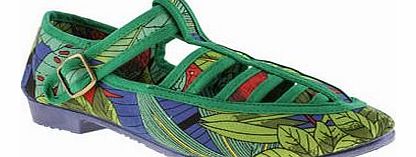 F Troupe womens f troupe multi takako parrot flats