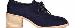 Womens navy suede heeled shoes