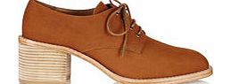 F-Troupe Womens tan suede heeled shoes