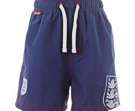 FA England England Boys Blue Swimming Shorts - 2-3 Years
