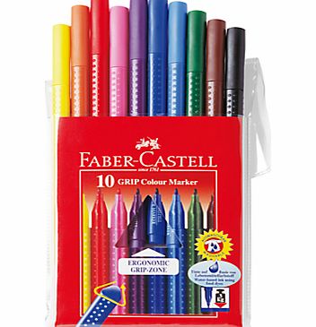 Faber-Castell Grip Colour Markers, Set of 10