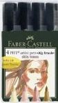 Faber-Castell Pitt Artists Big Brush 4pc Pen Set Skin Tones - New