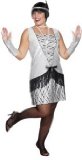 fabfancydress Flapper 20s Charleston Dress Silver Fuller Figure