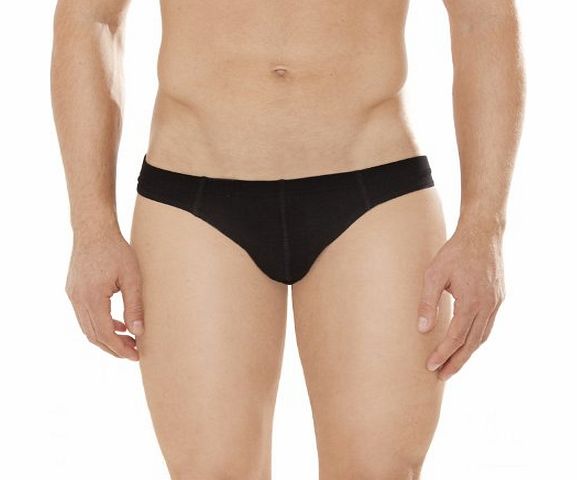 Fabio Farini Pack of 4 Fabio Farini String Thong Underwear Cotton Men Underwear Pants, size:M;colour:4x Black