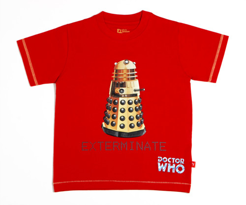 Fabric Flavours Doctor Who `xterminate`Kids T-Shirt from Fabric Flavours