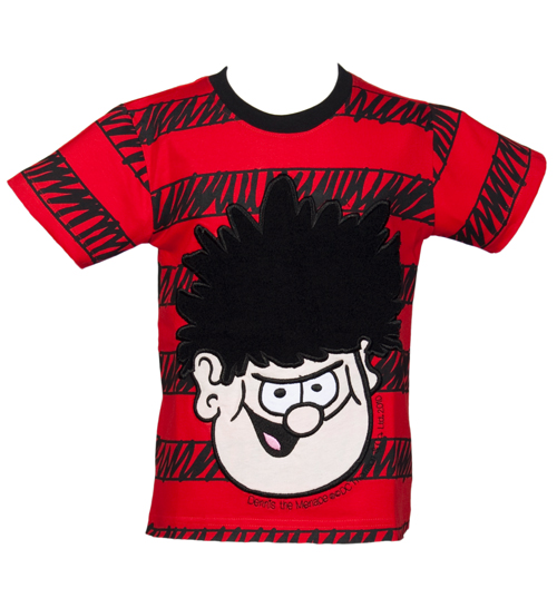 Fabric Flavours Kids Dennis The Menace Scribble Stripe T-Shirt