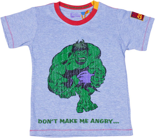 Fabric Flavours Kids Dont Make Me Angry Hulk T-Shirt from