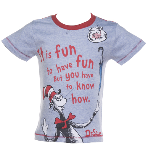 Fabric Flavours Kids Dr Seuss Its Fun To Have Fun T-Shirt
