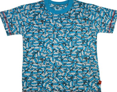 Kids Mr Bump Repeat Print T-Shirt from Fabric Flavours
