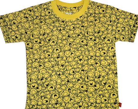 Kids Mr Happy Repeat Print T-Shirt from Fabric Flavours