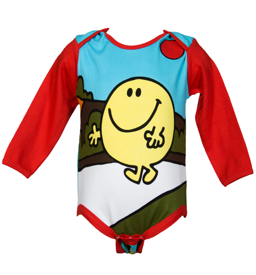 Kids Mr Happy Scene Babygrow from Fabric Flavours