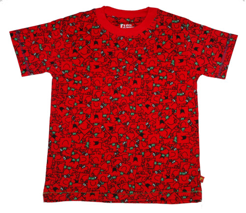 Kids Mr Strong Repeat Print T-Shirt from Fabric Flavours