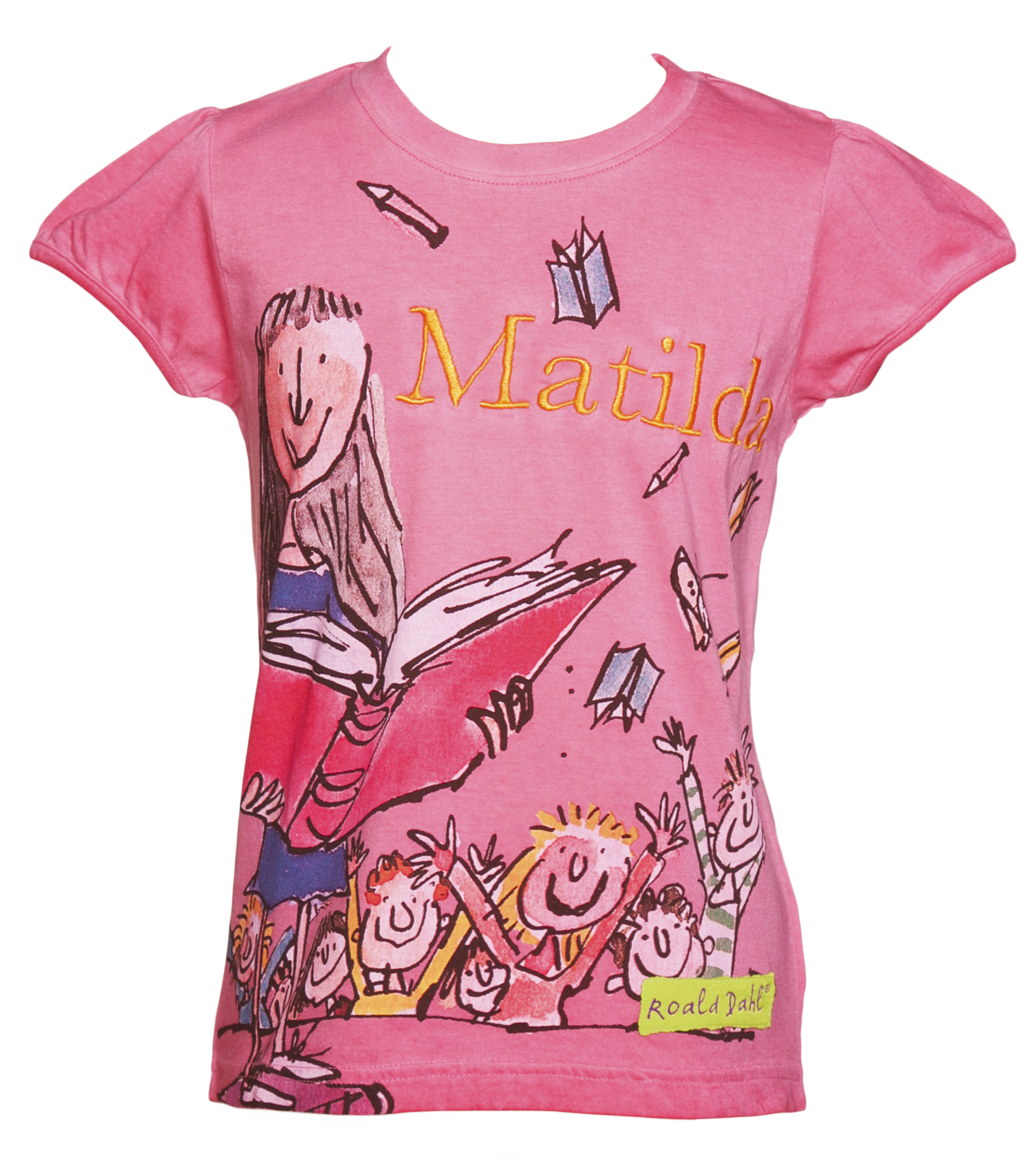 Fabric Flavours Kids Pink Matilda Roald Dahl T-Shirt from Fabric