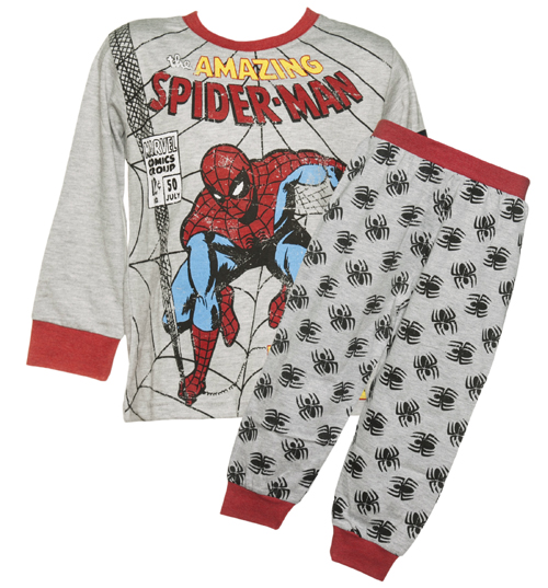 Kids Spiderman Long Sleeved Pyjamas from Fabric