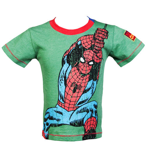 Fabric Flavours Kids Swinging Spiderman T-Shirt from Fabric