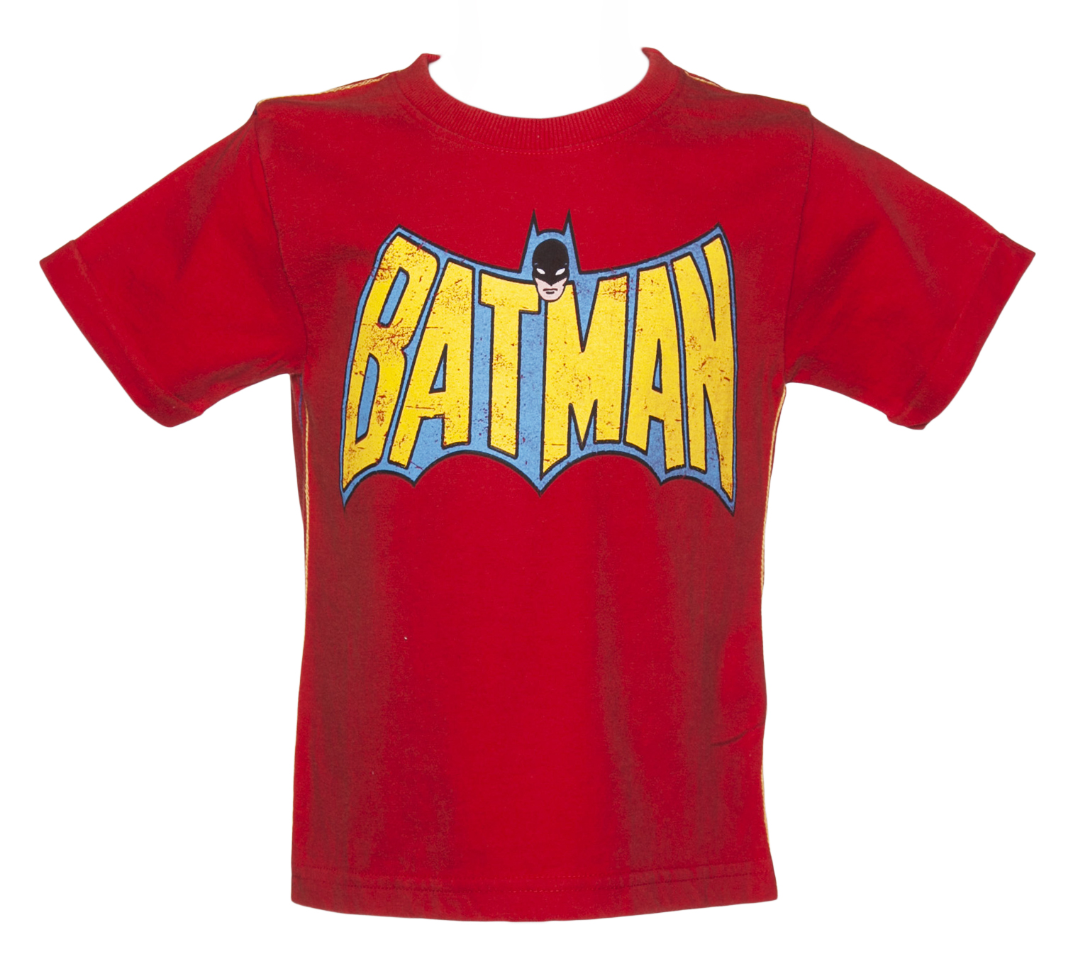 Fabric Flavours Kids Washed Red Batman Wings Logo T-Shirt from