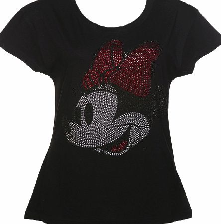 Fabric flavours Ladies Black Minnie Mouse Diamante Disney