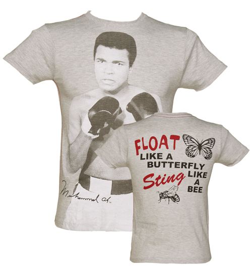 Fabric Flavours Mens Grey Marl Photograhic Muhammad Ali