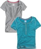 Pintuck Placket Top Marl Grey (10)