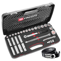 Facom 29 Piece 1/2andquot Square Drive Metric Socket Set Limited Edition