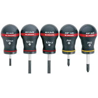 5 Piece Protwist Stubby Mixed Slotted and Phillips Screwdrivers Set