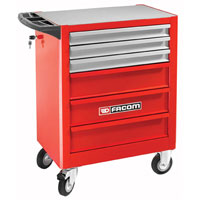 6 Drawer Red Economy Roll Roller Cabinet