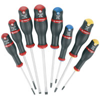 Facom 8 Piece Protwist Mixed Slotted / Pozi / Phillips Screwdriver Set