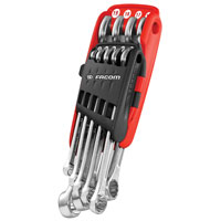 Facom 9 Piece 440 Series Metric Offset Combination Spanner Clip Set