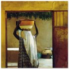 Fair Trade Media Female Water Carrier Card - 2004