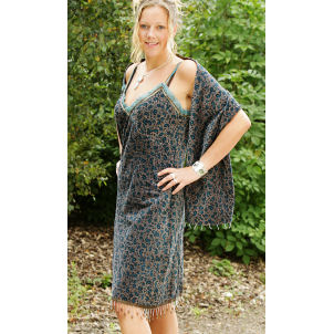 Fair Trade Printed Cotton Velvet Dress