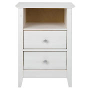 Fairhaven 2 Drawer Bedside Table, White